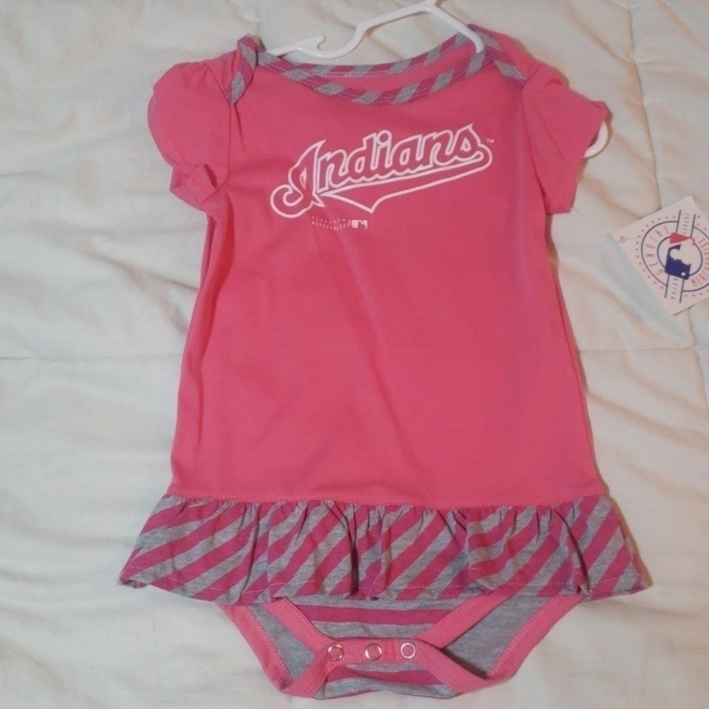 Nwt MLB Indians girls one-piece 24 months